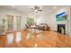 Inviting living room with hardwood floors, fireplace, and natural light at 3202 Saute Way, Avondale Estates, GA 30002
