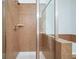 Shower with glass door and tiled walls, designed for comfortable space at 3202 Saute Way, Avondale Estates, GA 30002