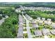 Aerial view of a neighborhood with well-maintained homes and landscaping in a suburban setting at 302 Aspen Valley Ln, Dallas, GA 30157