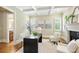 Cozy home office with fireplace, coffered ceiling, natural light and neutral color palette at 400 Mabry Pl, Atlanta, GA 30319