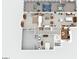 Floor plan of first floor featuring multiple bedrooms, kitchens, and living spaces at 6017 Chestatee Creek Nw Ct, Acworth, GA 30101