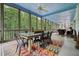 Inviting screened porch with a dining table, chairs, and views of the surrounding greenery at 6017 Chestatee Creek Nw Ct, Acworth, GA 30101