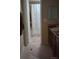 Neutral bathroom featuring patterned shower curtain at 80 Place Fontaine, Lithonia, GA 30038