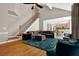 Open living area with hardwood floors and staircase leading to the second floor at 1875 Edgemont Ct, Cumming, GA 30041