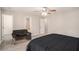 This large bedroom has an attached bath and lots of room for a seating area and storage at 573 Hastings Way, Jonesboro, GA 30238
