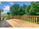 Wooden back deck overlooking private, lush backyard, perfect for outdoor relaxation at 2930 Heather Stone Way, Lawrenceville, GA 30043