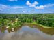 Beautiful aerial view of a wooded homesite with lake access and a private dock at 410 Iroquois Ct, Covington, GA 30014