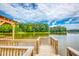 Picturesque lake view from the wooden gazebo platform at 410 Iroquois Ct, Covington, GA 30014