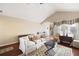 Comfortable living room with a vaulted ceiling and plush seating area at 5069 Kathryn Glen Dr, Acworth, GA 30101