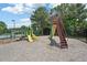 Community playground with slides, climbing structures and shaded seating areas at 2359 Saint Kennedy Ln, Buford, GA 30518