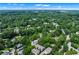 Scenic aerial shot of a leafy neighborhood with diverse homes surrounded by mature trees and blue skies at 1325 Oakview Rd, Decatur, GA 30030