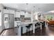 The spacious kitchen features a large island, modern appliances, and seamless flow to the living area at 1325 Oakview Rd, Decatur, GA 30030