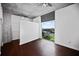 This bedroom boasts lots of natural light, hardwood floors and closet and storage spaces at 3324 Peachtree Ne Rd # 2718, Atlanta, GA 30326