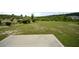 Large backyard with lush green grass and a patio at 7753 Hansel Ln, Lithonia, GA 30058