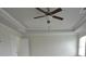 Bedroom ceiling fan with inset ceiling design at 7753 Hansel Ln, Lithonia, GA 30058