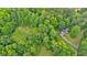 An aerial view of a home and surrounding green space and beautiful vineyard at 144 Wiley Dr, Douglasville, GA 30134