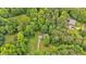 Aerial shot of property surrounded by mature trees and lush greenery at 144 Wiley Dr, Douglasville, GA 30134