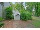 Wooden stairs lead up to the multi-level deck and outdoor living space at 7025 Stone Wood Nw Dr, Kennesaw, GA 30152
