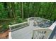 Elevated deck overlooking mature trees and lush backyard at 7025 Stone Wood Nw Dr, Kennesaw, GA 30152