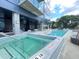 Resort style pools and spas with lounge seating and city views at 788 W Marietta Nw St # 512, Atlanta, GA 30318