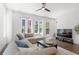 A bright living room features a comfortable sectional sofa, contemporary decor, and plenty of natural light at 1244 Chelsea Nw Cir, Atlanta, GA 30318