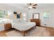 Inviting bedroom with natural light, hardwood floors, and stylish decor at 1597 Fama Ne Dr, Atlanta, GA 30329