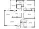 Detailed floor plan showcasing the layout of the home, including the living room, bedrooms, kitchen, and porch at 1597 Fama Ne Dr, Atlanta, GA 30329