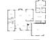 Main level floor plan highlighting the layout of the living spaces and bedrooms at 208 Wilshire Ter, White, GA 30184