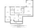Basement floor plan showing room dimensions, storage and utility spaces at 208 Wilshire Ter, White, GA 30184