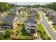 Aerial view of homes surrounded by green trees in a Gathering-friendly neighborhood at 4503 Atley Woods Se Dr, Atlanta, GA 30339