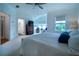 Spacious bedroom featuring a ceiling fan and windows offering backyard views at 4503 Atley Woods Se Dr, Atlanta, GA 30339