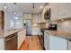 Updated kitchen with granite counters, stainless steel appliances, and pendant lighting at 135 Martha Ne Ave, Atlanta, GA 30317