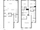 Detailed floor plan showcasing the layout of the home, including living spaces, bedrooms, and garage at 36 Crescent, Dallas, GA 30157