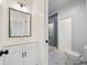 Bathroom vanity with quartz countertop and brushed nickel fixtures at 103 Maddox Rd, Buford, GA 30518