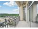 Balcony with city views and a metal railing at 711 Cosmopolitan Ne Dr # 802, Atlanta, GA 30324