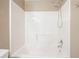 Close up of all-white shower at 412 Middlebrooke St, Canton, GA 30115