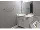 Bathroom vanity next to the soaking tub in a bright primary bathroom at 330 La Perla Dr, Sugar Hill, GA 30518