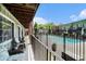 Balcony view with outdoor seating overlooking the community pool and common area at 1705 Monroe Ne Dr # E3, Atlanta, GA 30324