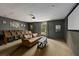 Cozy home theater with plush seating, projector, and window, creating a private entertainment space at 3777 Peachtree Ne Rd # 1227, Brookhaven, GA 30319