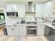 Well-equipped kitchen features stainless steel appliances, sleek granite countertops, and ample cabinet storage at 4086 Rex Road, Rex, GA 30273