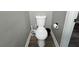 Standard toilet with gray walls at 4086 Rex Road, Rex, GA 30273