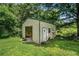 Backyard storage shed offering ample space for tools and lawn equipment at 2067 Skyhawk Ln, Acworth, GA 30102