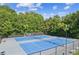 Community tennis courts with well-maintained blue courts and surrounding greenery at 3725 Downing Dr, Cumming, GA 30040