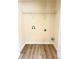 An empty laundry room with washer and dryer hookups, ready for appliances at 4460 Greycliff Pte, Douglasville, GA 30135