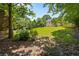 Large grassy backyard with mature trees at 305 Hickory Pointe Ct, Villa Rica, GA 30180