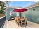 Outdoor patio featuring a dining table with chairs, umbrella, and a gas grill perfect for outdoor entertaining at 853 Gaston Sw St, Atlanta, GA 30310
