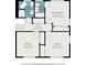Second-floor plan with primary bedroom and two additional bedrooms plus two bathrooms at 1151 Bromley Rd, Avondale Estates, GA 30002