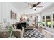 Cozy living room with hardwood floors, a comfortable couch, and a view of the backyard at 1151 Bromley Rd, Avondale Estates, GA 30002
