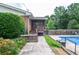 Lush backyard featuring a refreshing pool and a charming screened-in porch at 879 Old Tucker Rd, Stone Mountain, GA 30087