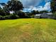 Expansive backyard featuring a well-maintained lawn and mature trees for privacy at 208 Arbour Way, Suwanee, GA 30024